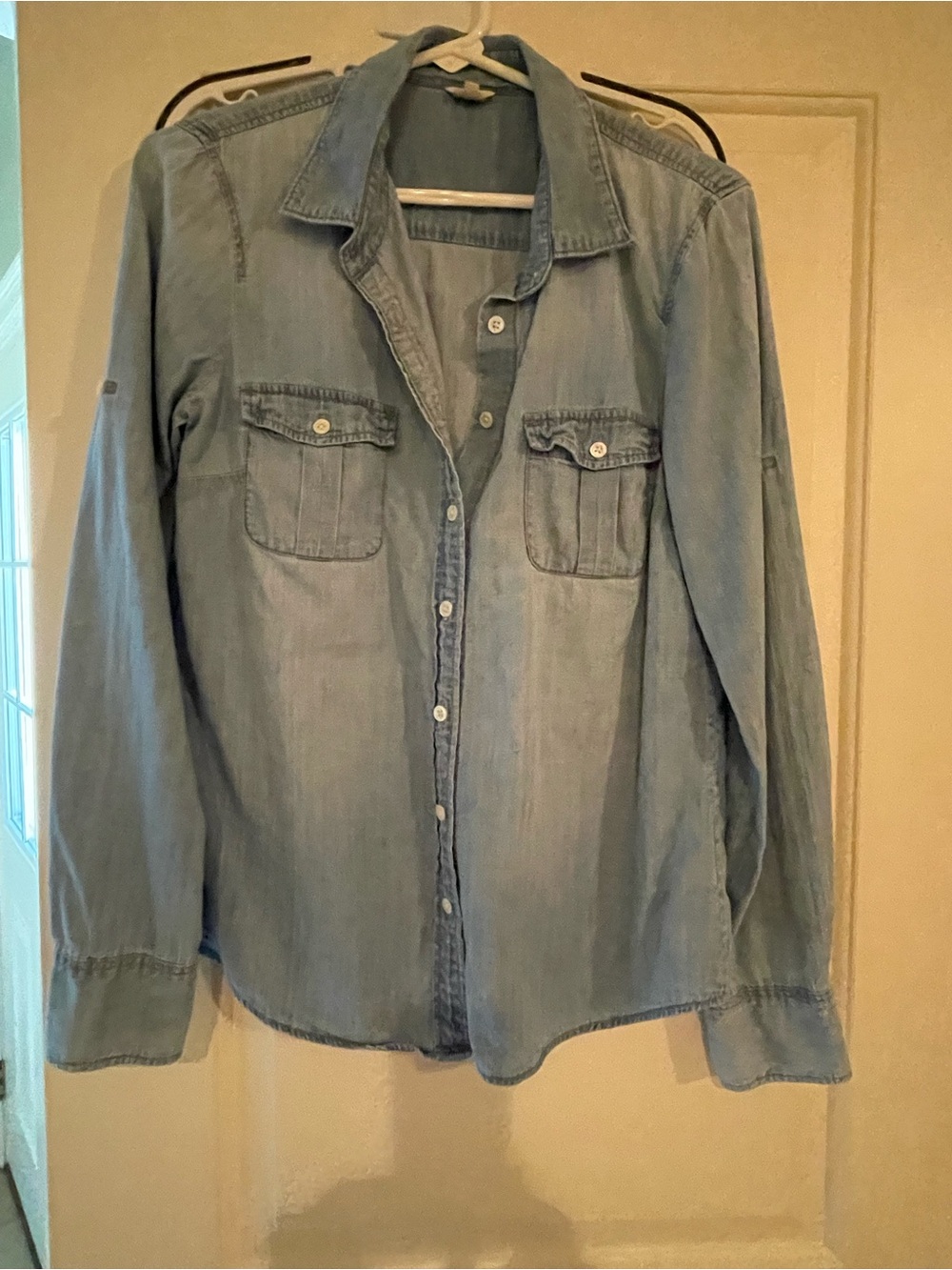 J. Crew Light Blue Denim Button-Up Shirt